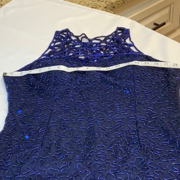 Scala blue beaded gown, size XXL - Picture 5 of 9